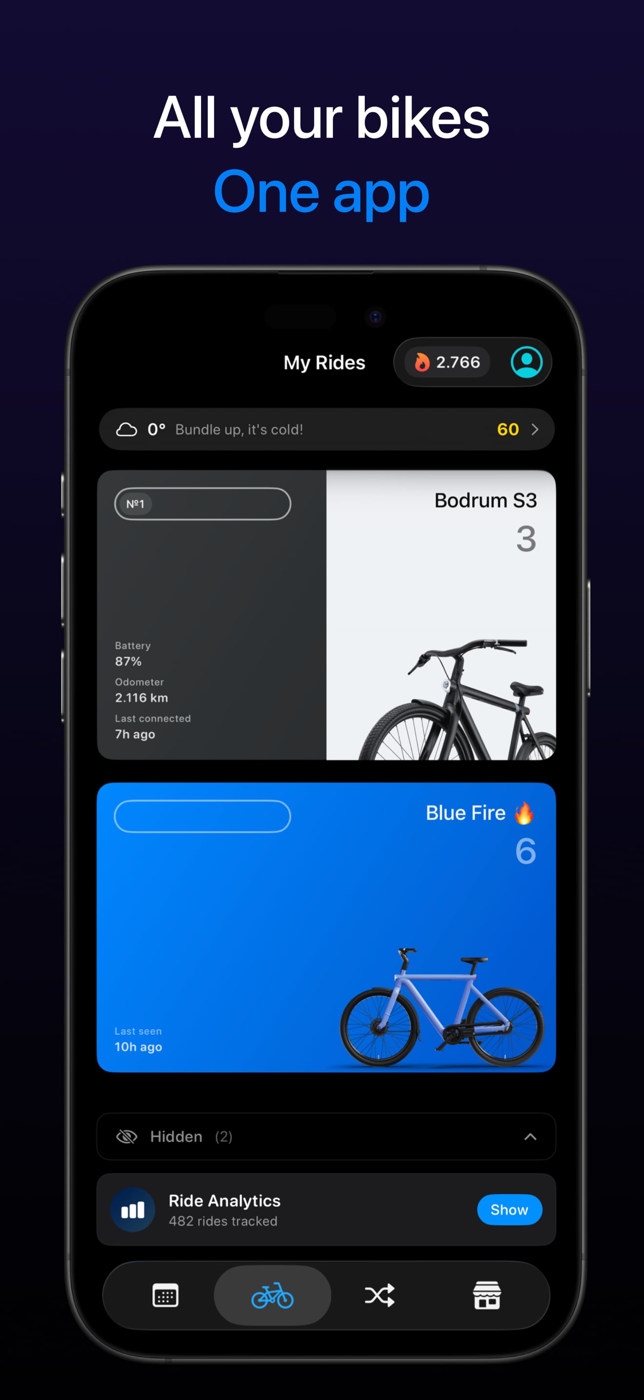 Moofment App - All Bikes View